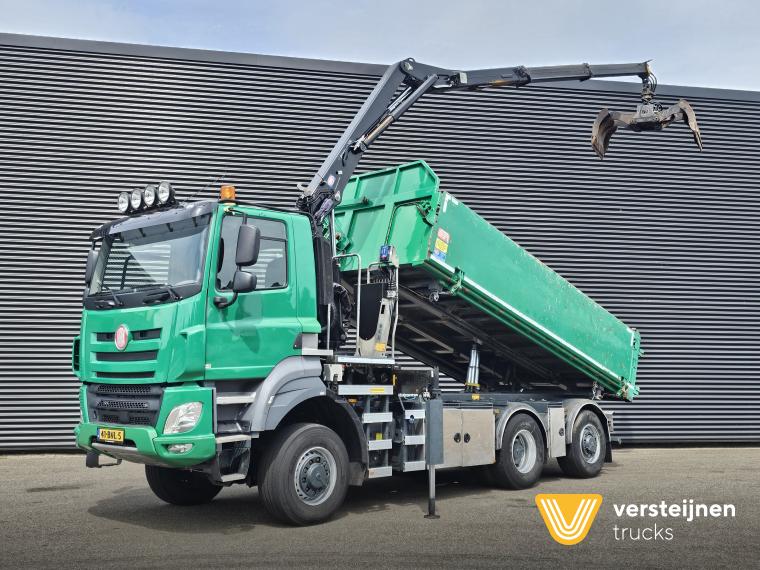 Tatra 6X6 / T158/II  / 2 SIDE TIPPER - HMF Z CRANE